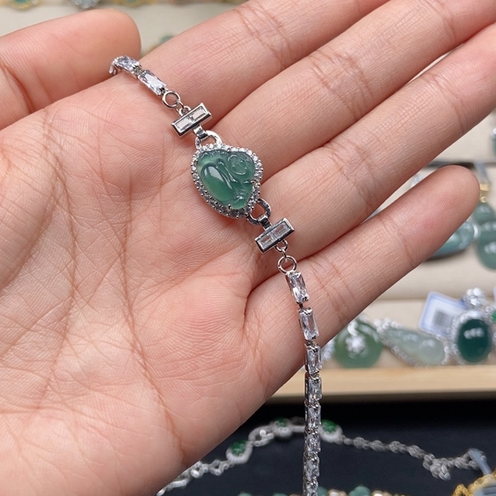 翡翠银S925镶嵌戒指