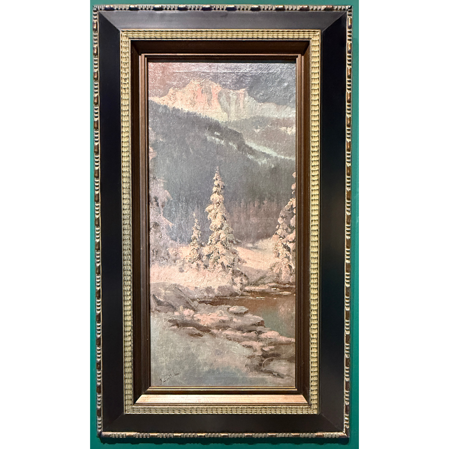 《暖光》布面油画  外框尺寸：91×54 cm，画芯尺寸：65×30 cm