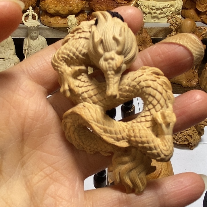 街***人柏木（崖柏）盘龙手把