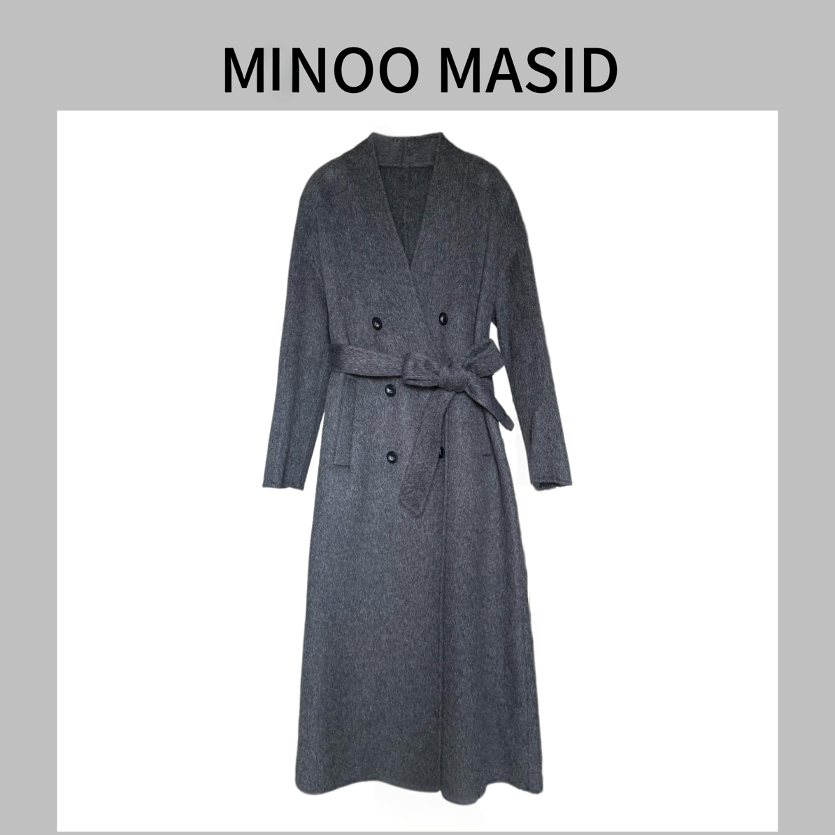 高端气质双面羊绒女士中长款简约大气秋冬外套L23