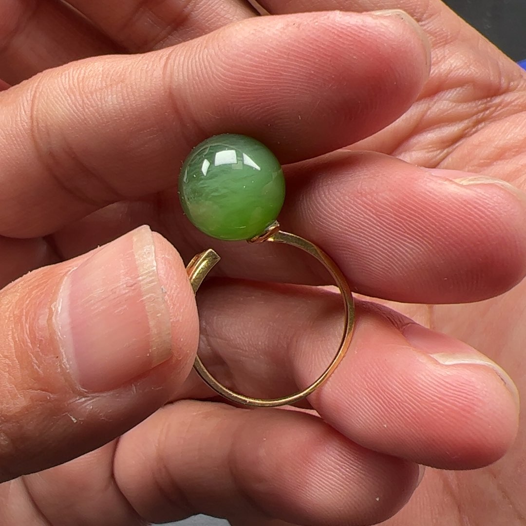 和田玉颈饰18K金镶嵌1*清