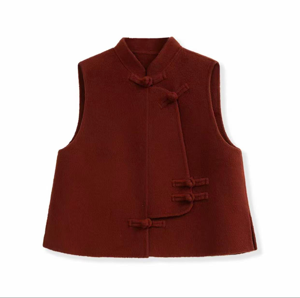 【小姨专属】国风双面手工羊毛女装秋冬外套马甲