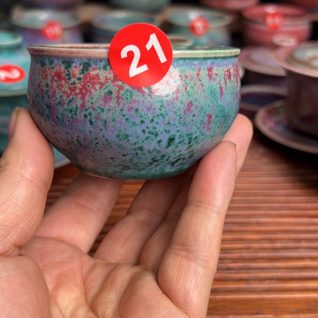 手工制作钧窑茶器