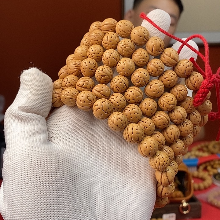 桃核手串62 混元珠12.5 抛光