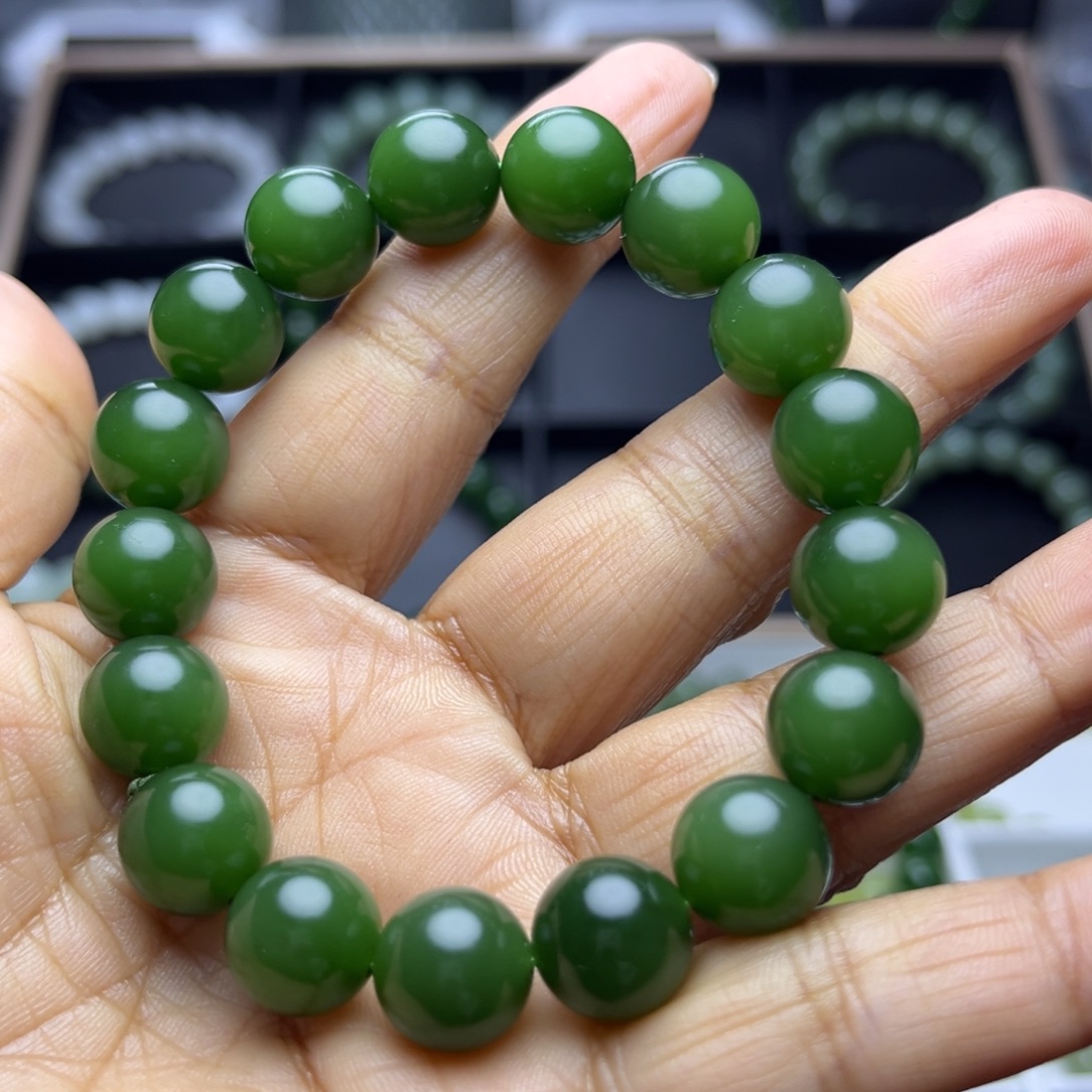 和田玉（碧玉）未镶嵌手串