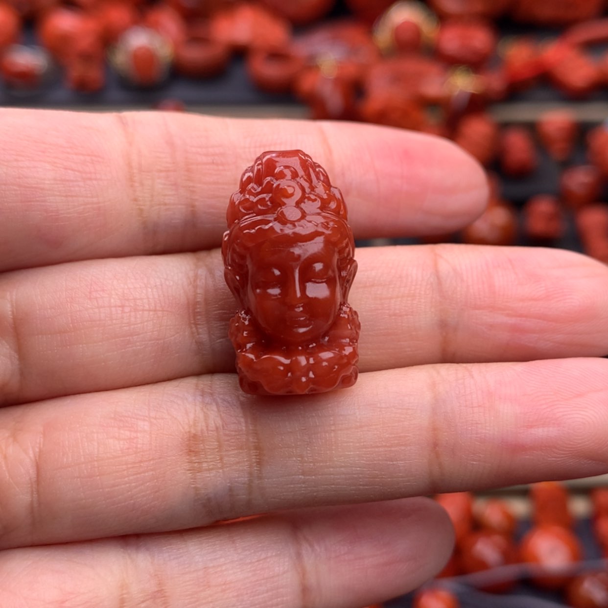 【闪购商品】南红玛瑙观音头13mm➕未镶嵌C****E