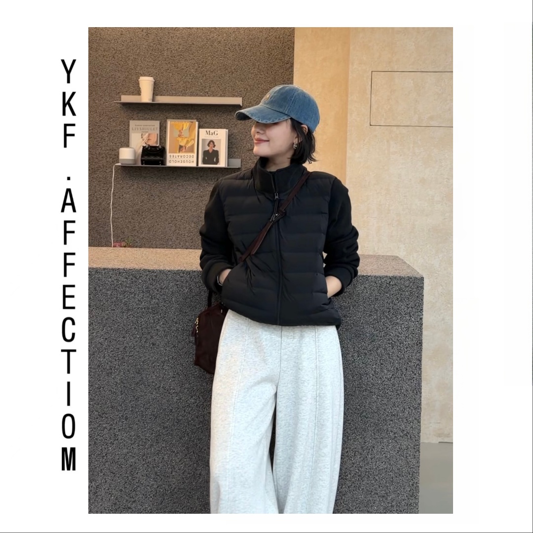  排骨韩系立领上衣羽绒服外套12178
