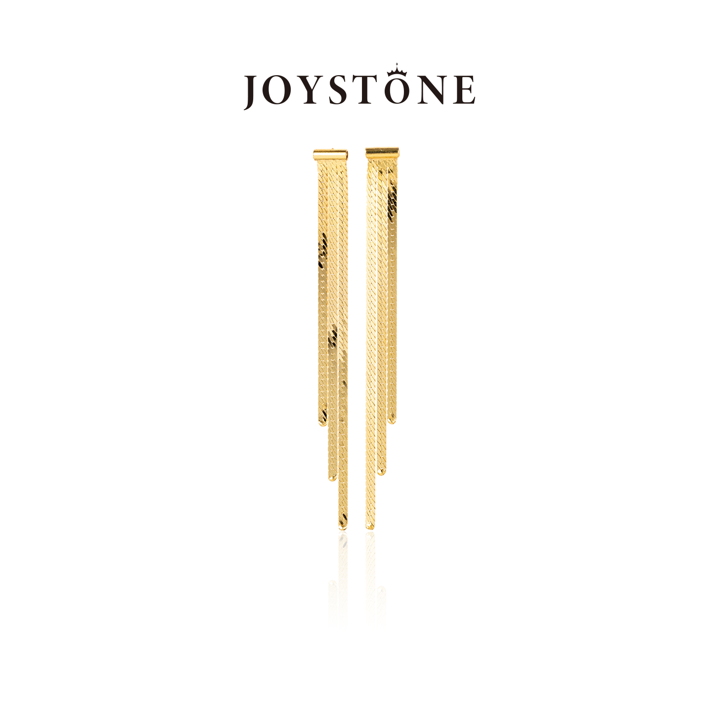 Joystone 925银耳饰 【舒淇同款】JOYSTONE意大利三股蛇骨流苏耳环 