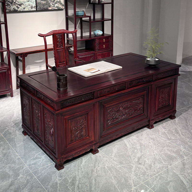 南美酸枝木办公台长158宽78高80豪华办公桌书桌写字桌写字台酸枝