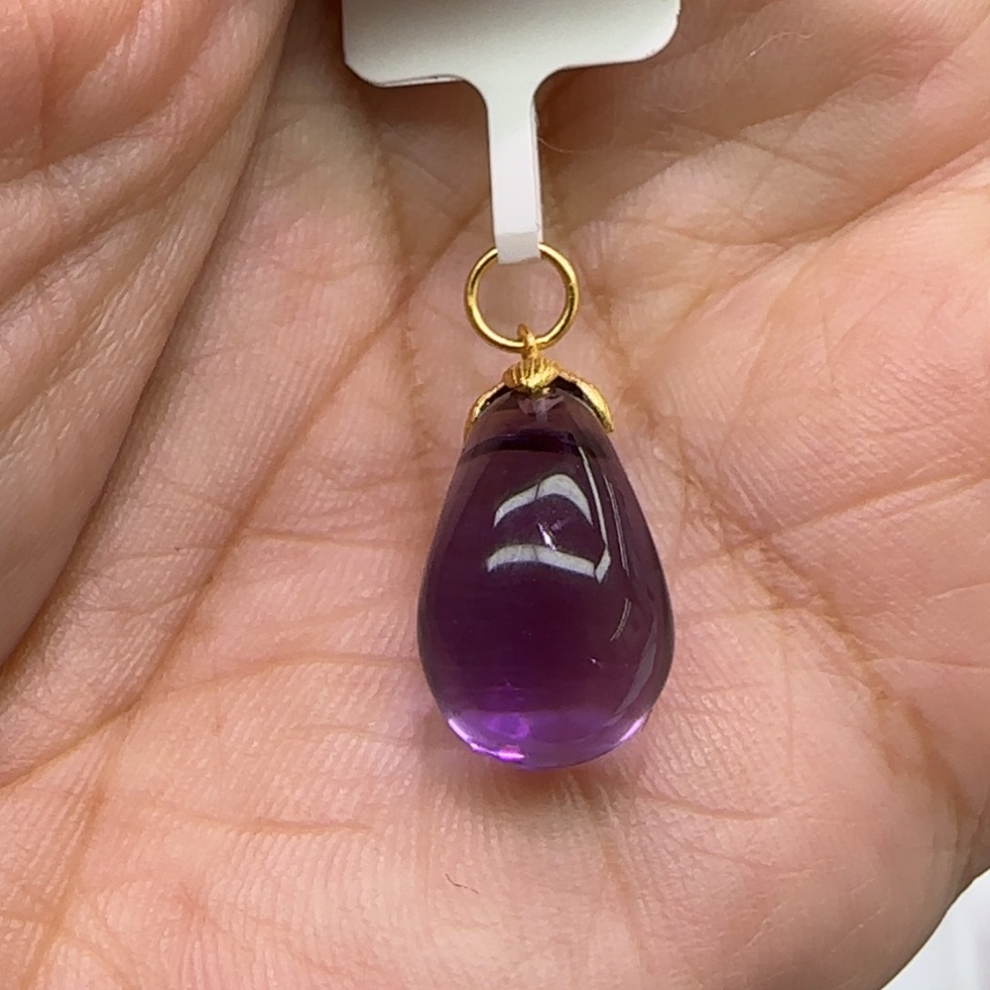 水晶吊坠银S925镶嵌Z20463成