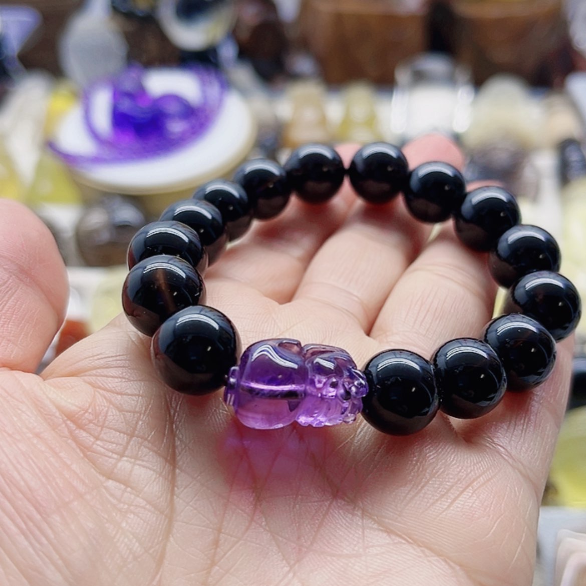 【闪购商品】水晶黑水晶手串未镶嵌