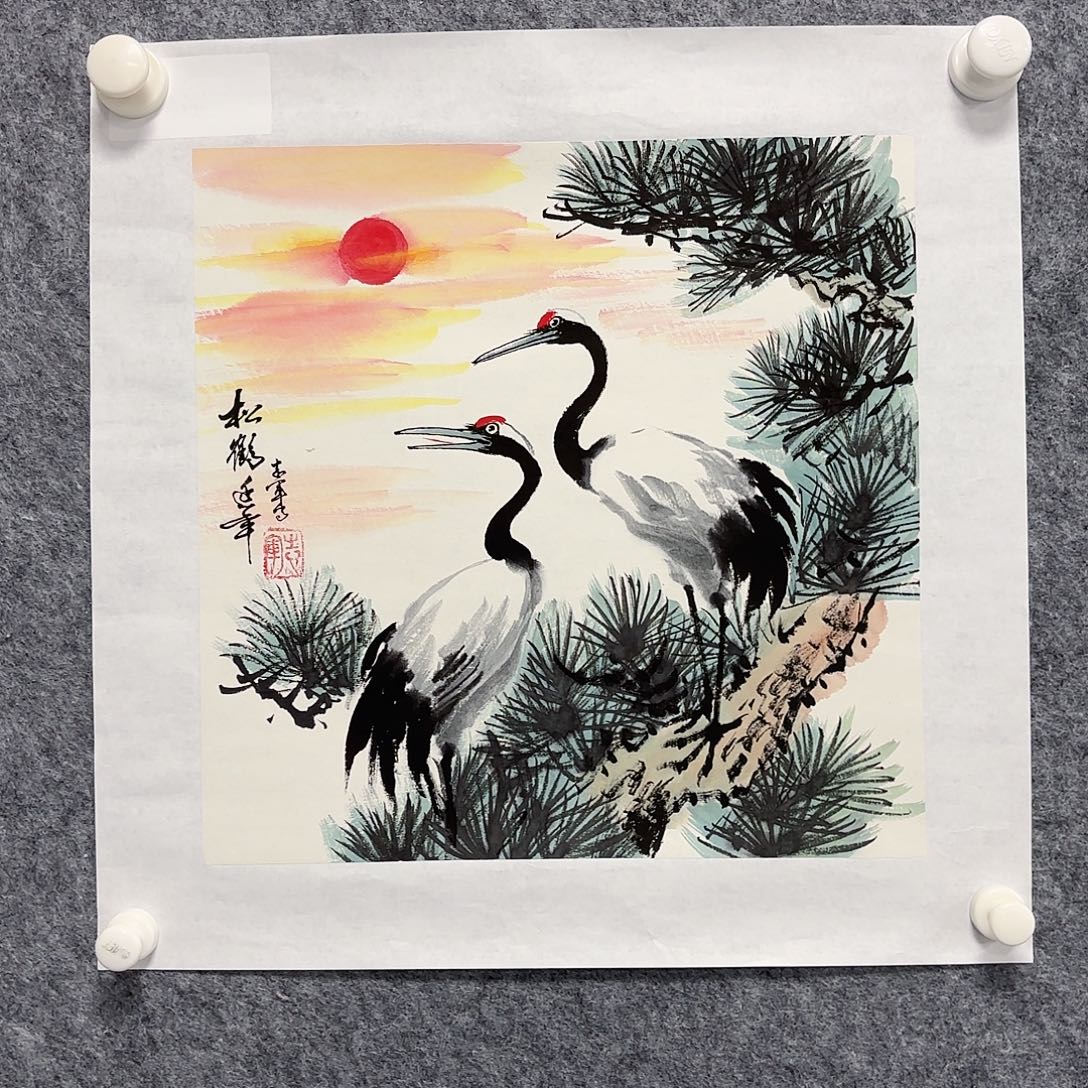国画国画松鹤延年