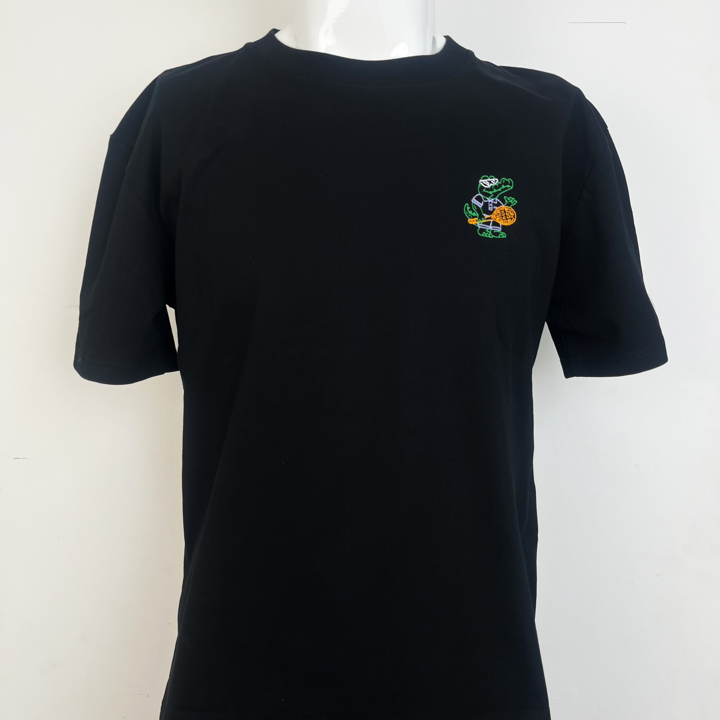 三色 夏季卡通刺绣百搭圆领短袖T恤男女同款