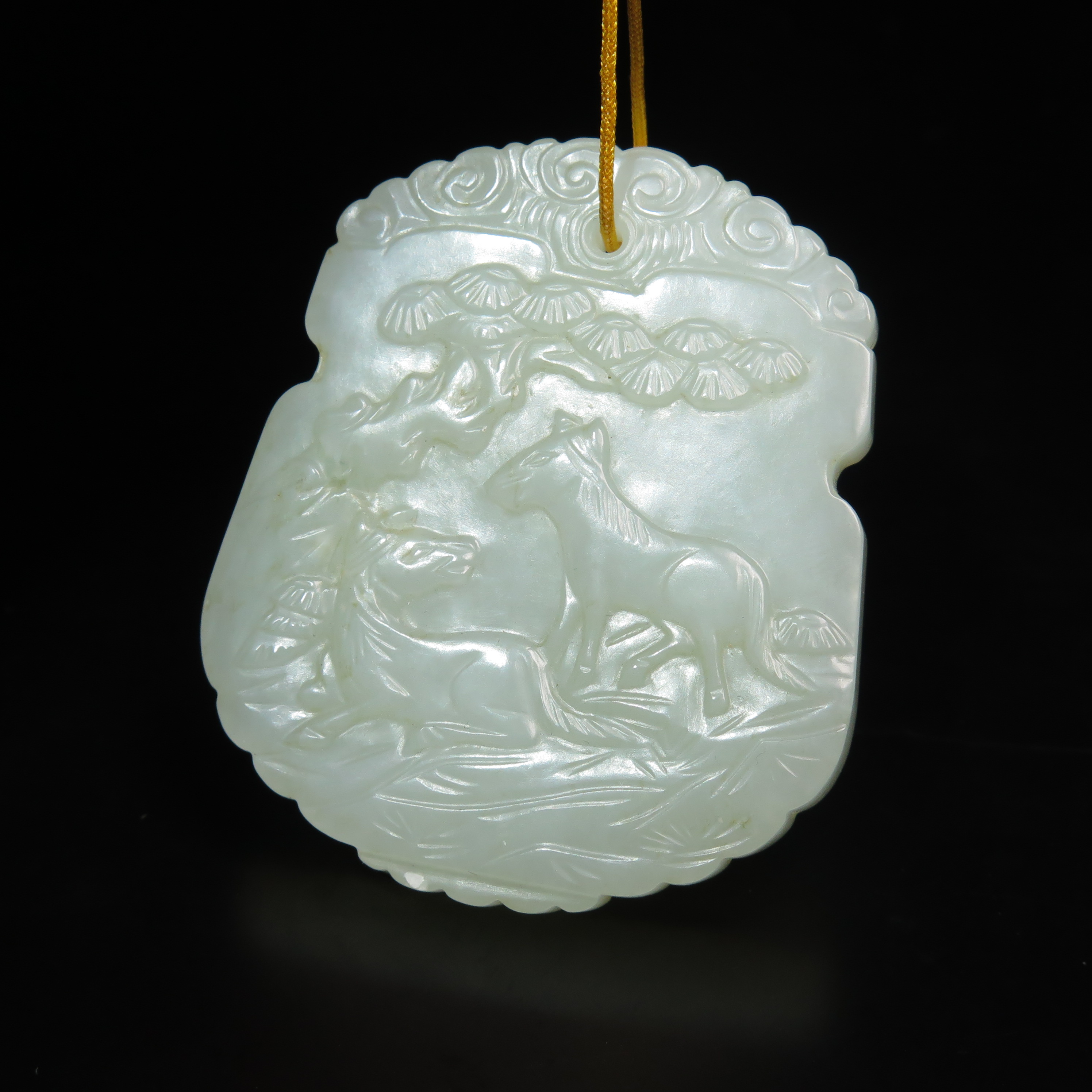 清代白玉佩/MZ014140/和田玉/民族文物