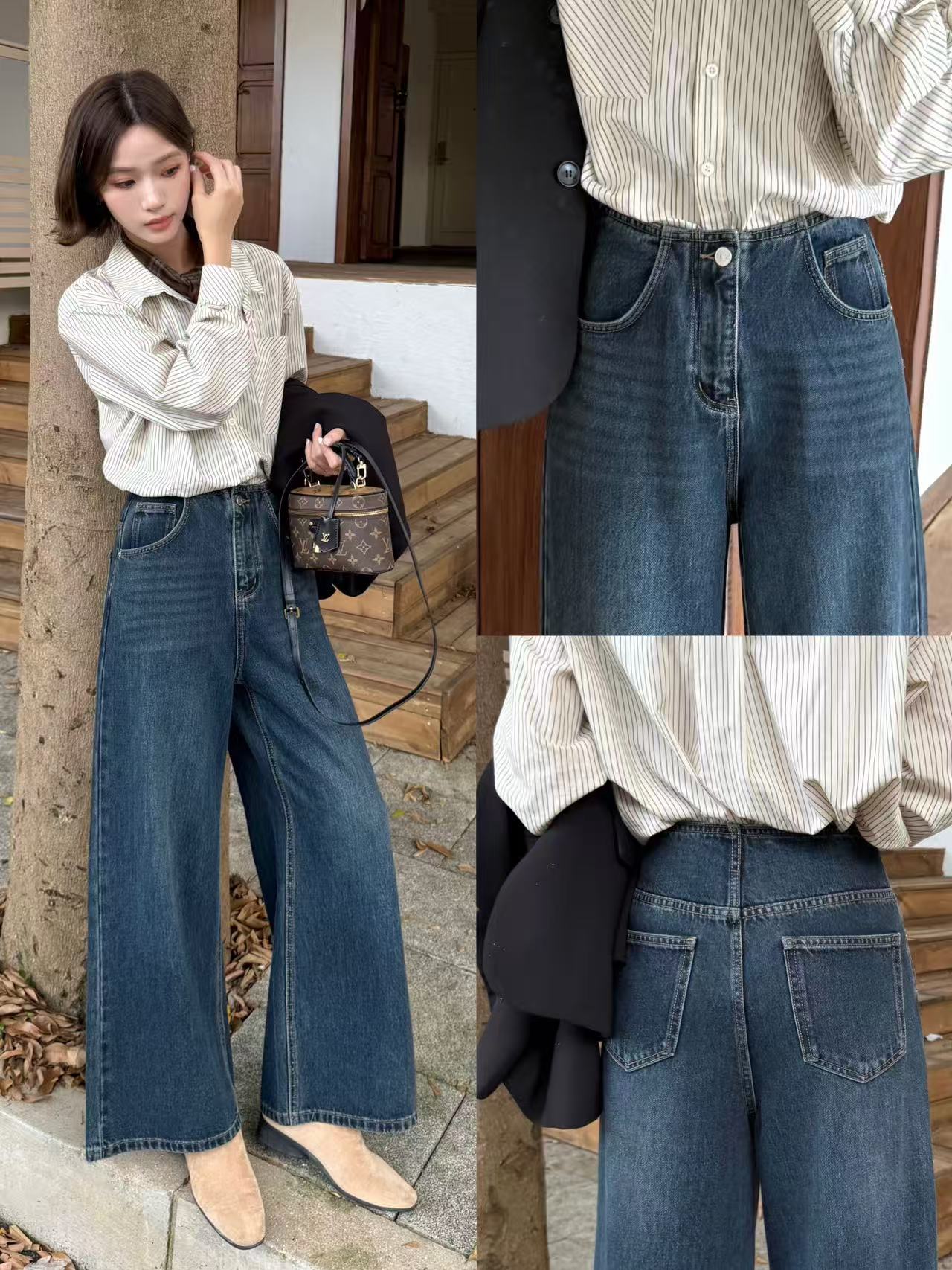 （乐乐）扣号链接CD看到什么就是什么2025秋冬新款时尚品牌牛仔裤女