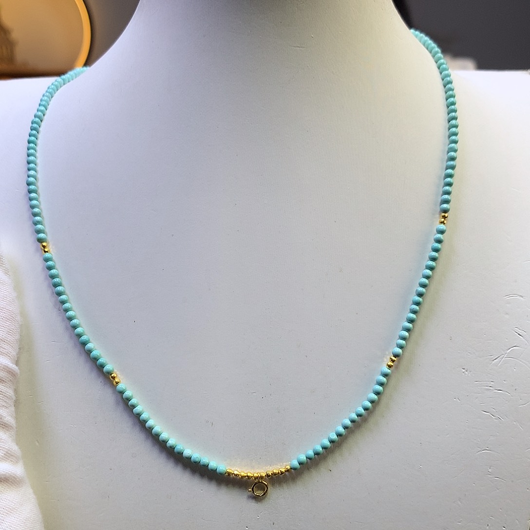 绿松石万能链18K金镶嵌