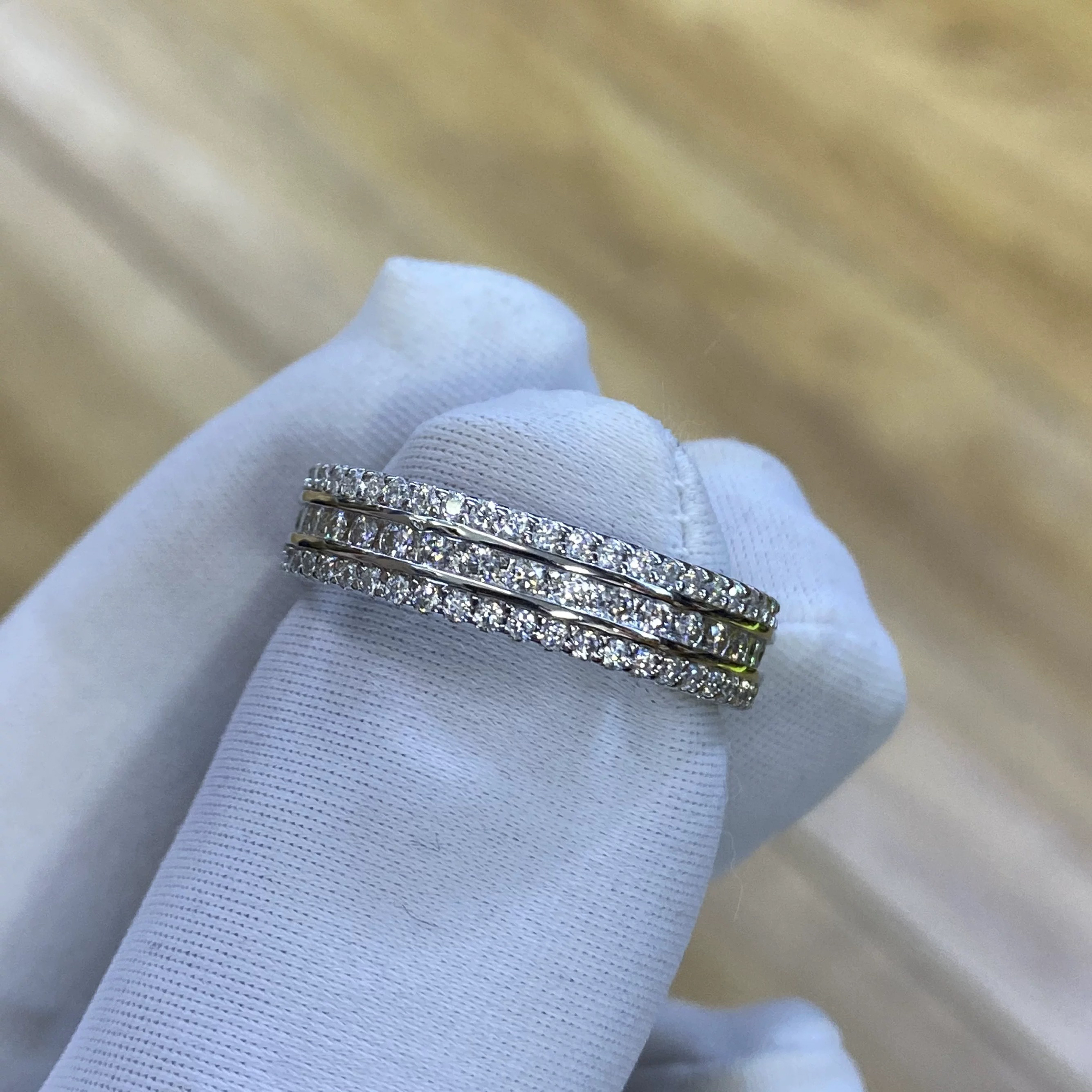 925银莫桑石银制品 （满天星）全莫桑网红时尚个性气质轻奢镶嵌银