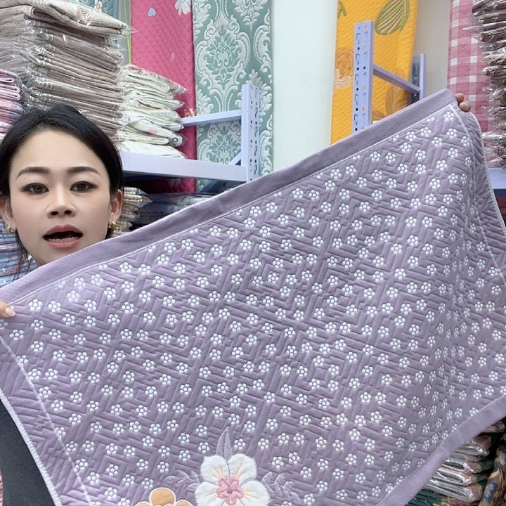 棉紫色小梅花纯棉