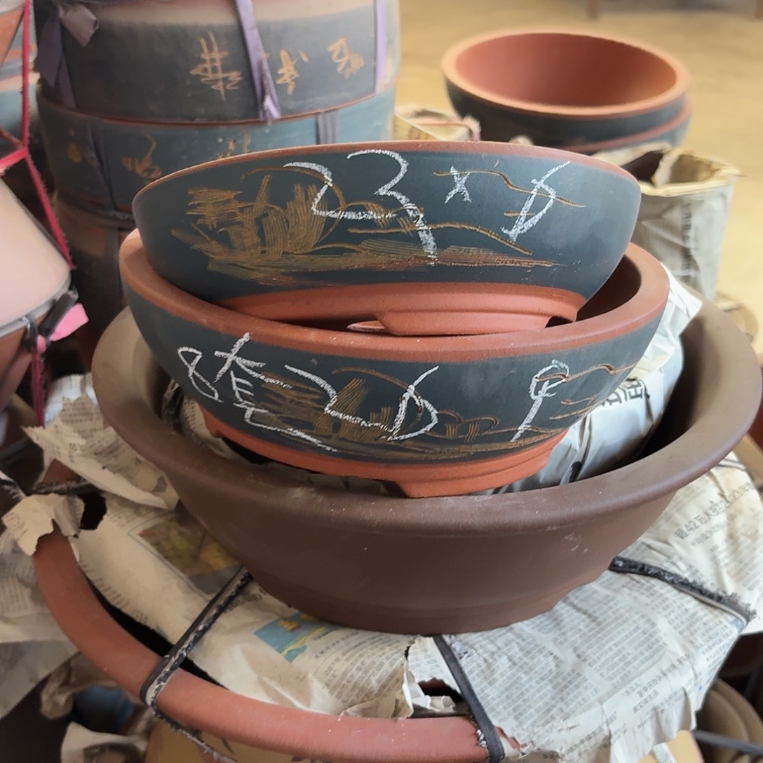 紫砂紫砂花盆碗盆微16个