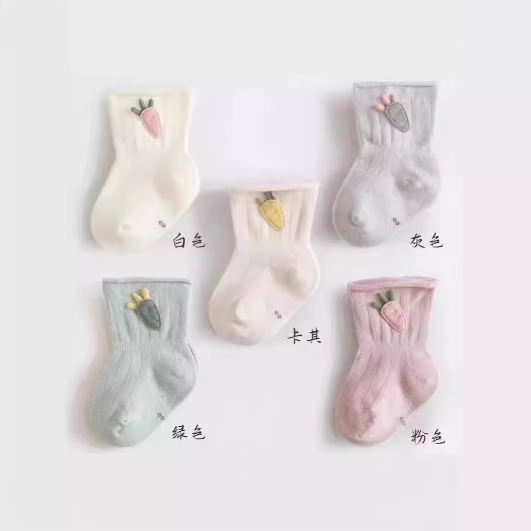 棉76%婴儿袜子婴幼儿0-3新生儿袜子春秋初生儿童袜宝宝袜子a类松