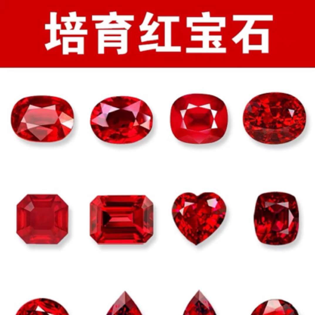 培育红宝石正品培育红宝石经典百搭款女戒·红宝·银镀金