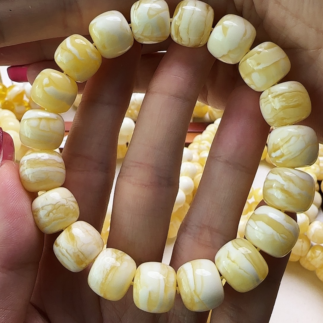 琥珀未镶嵌手链蜜蜡手串