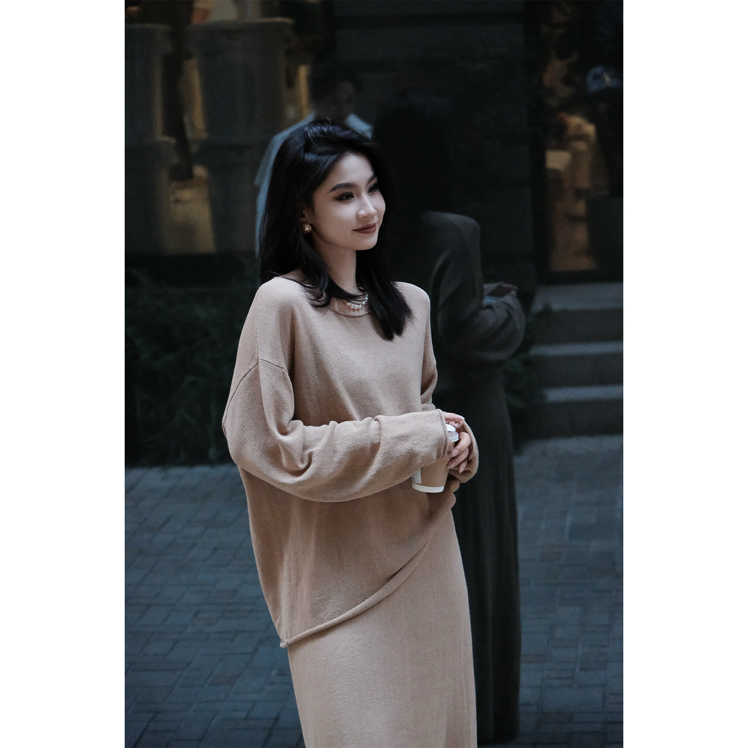 PRASE ·噜【慢生活】微胖轻奢设计款针织衫半裙套装PR503E11/10