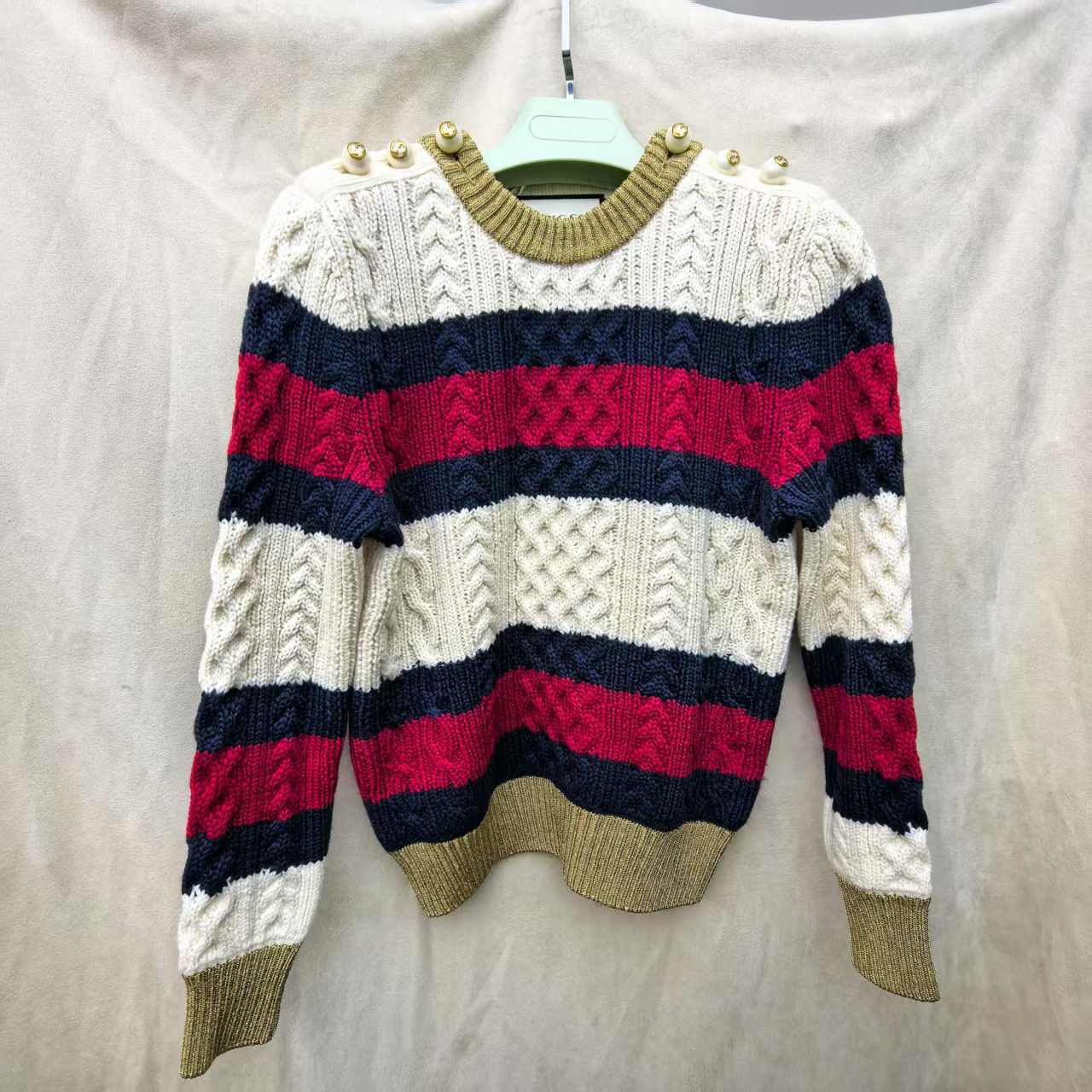95新 GUCCI/古驰 古驰彩色毛衣M码/70290575