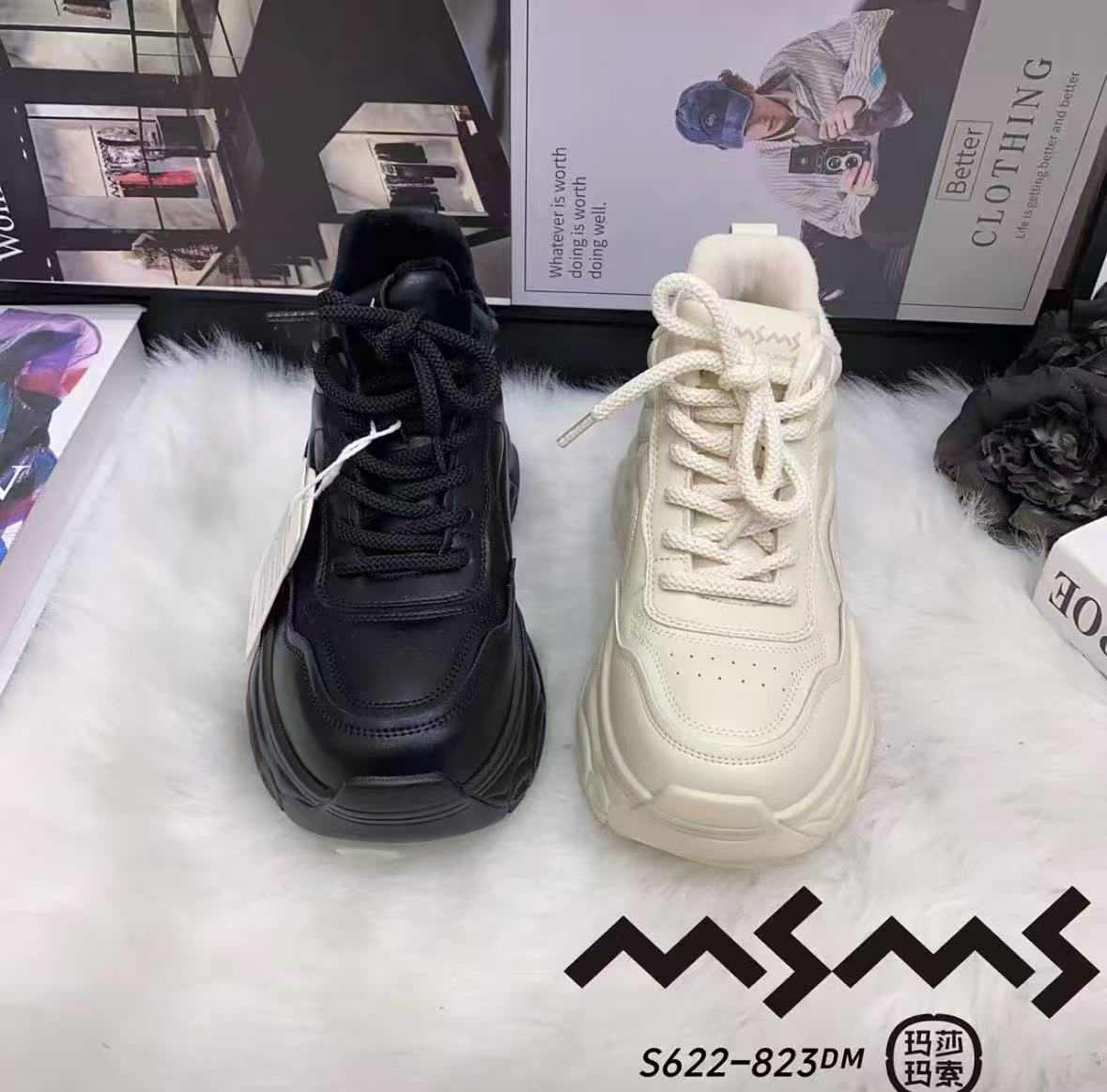 622-823玛莎玛索2025女鞋新款冬季保暖潮软底休闲鞋大棉老爹鞋