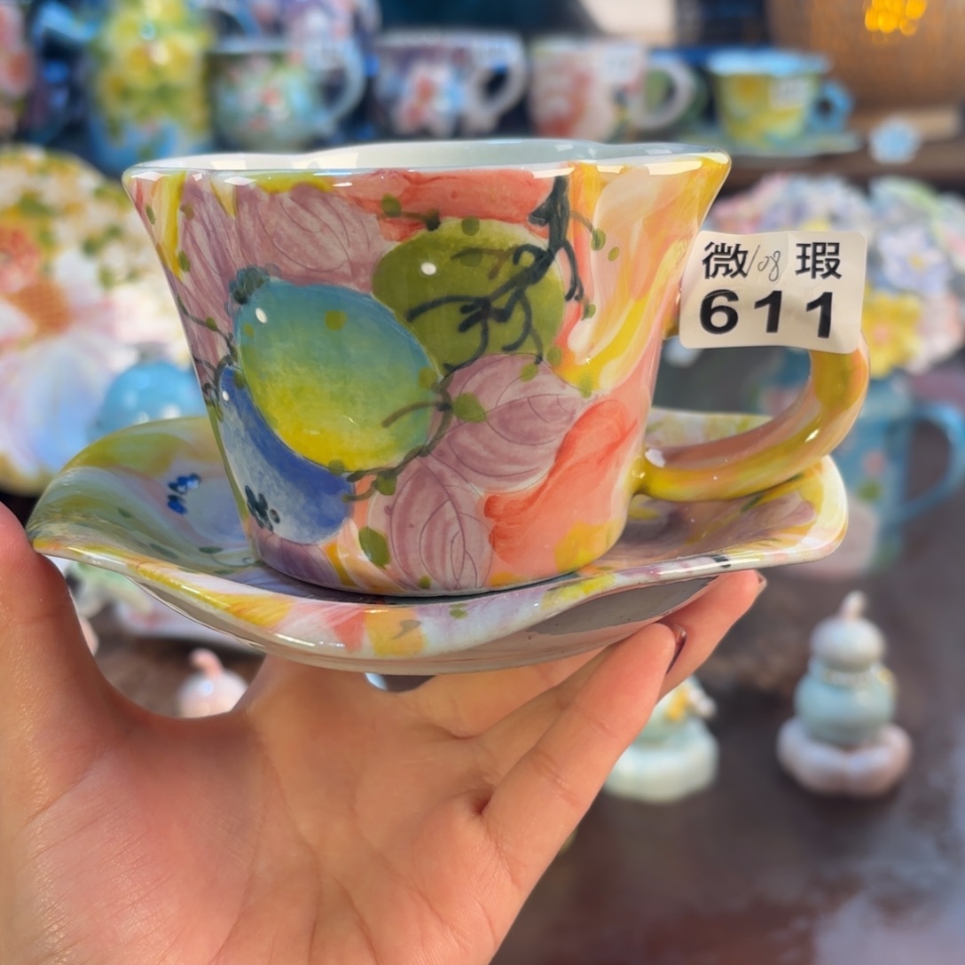 景德镇手绘高温釉下彩陶瓷茶具