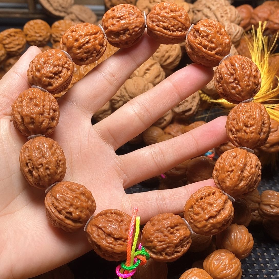 走***涯文玩核桃手串金刚纹手持