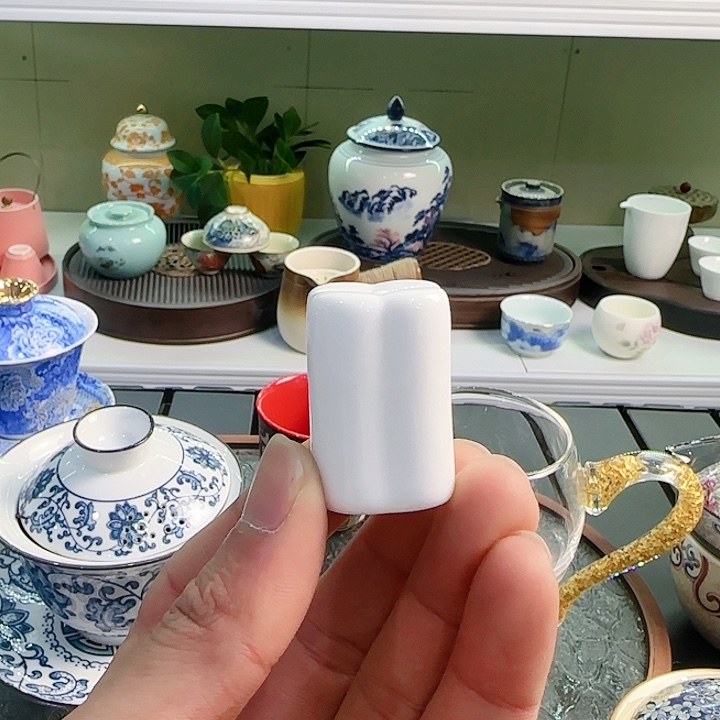 青花瓷器茶具套装旅行套装 茶叶罐玻璃杯等