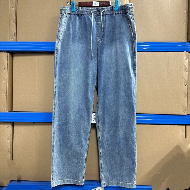 （杰）瑕疵JX1-G1-9直筒宽松微弹力秋季新款牛仔休闲裤