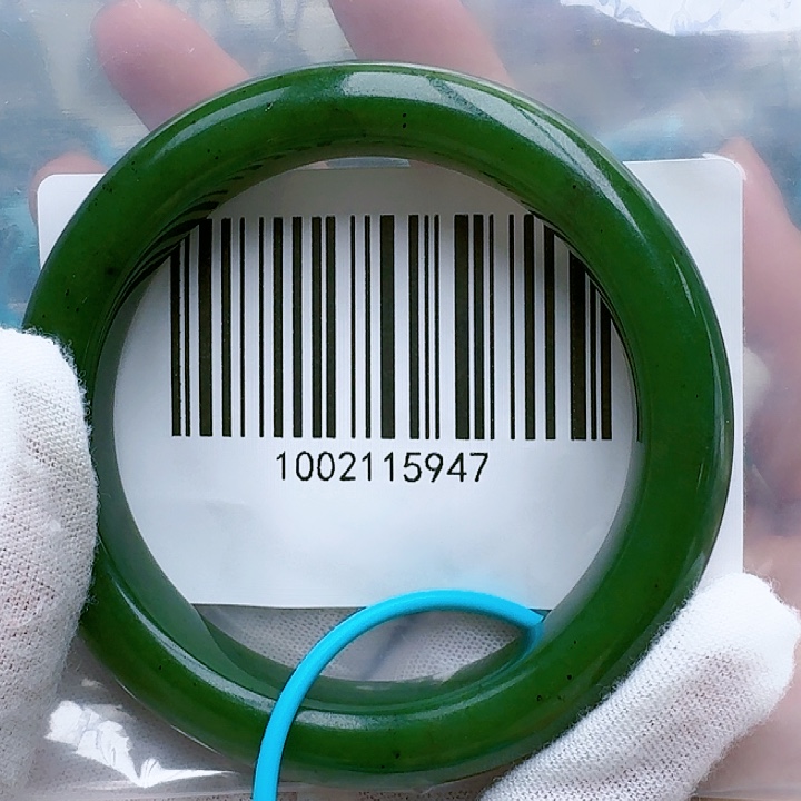 和田玉（碧玉）手镯未镶嵌5758包容小瑕