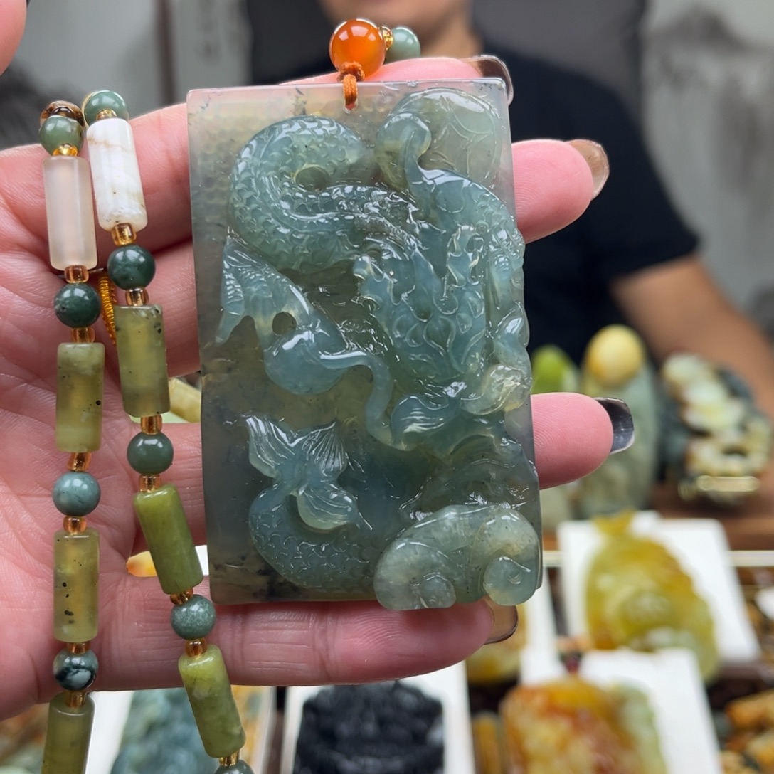 岫玉未镶嵌挂件挂件