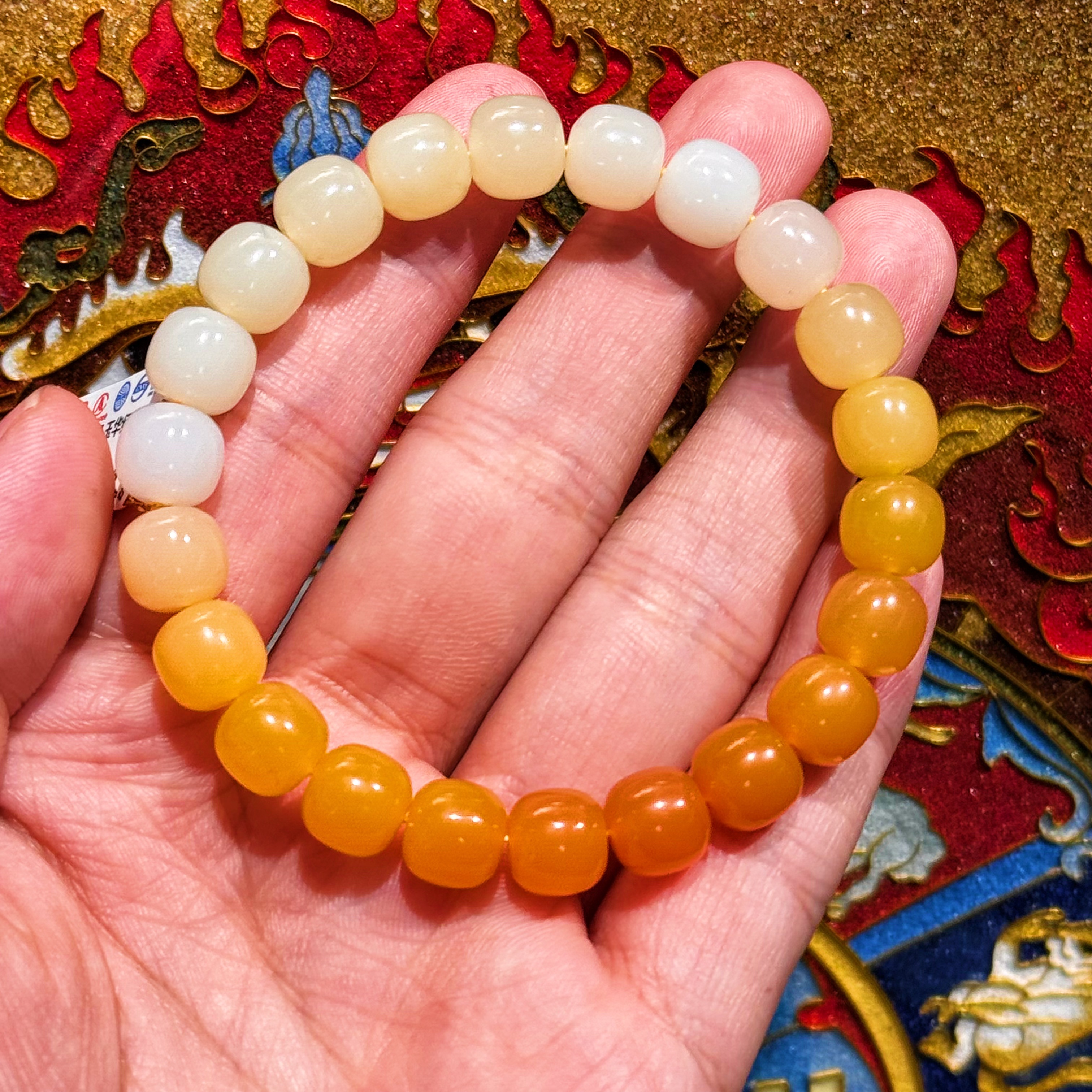 小天出品·玉化缅黄单圈9M手串（TMH0006多样性发一件）时尚潮流