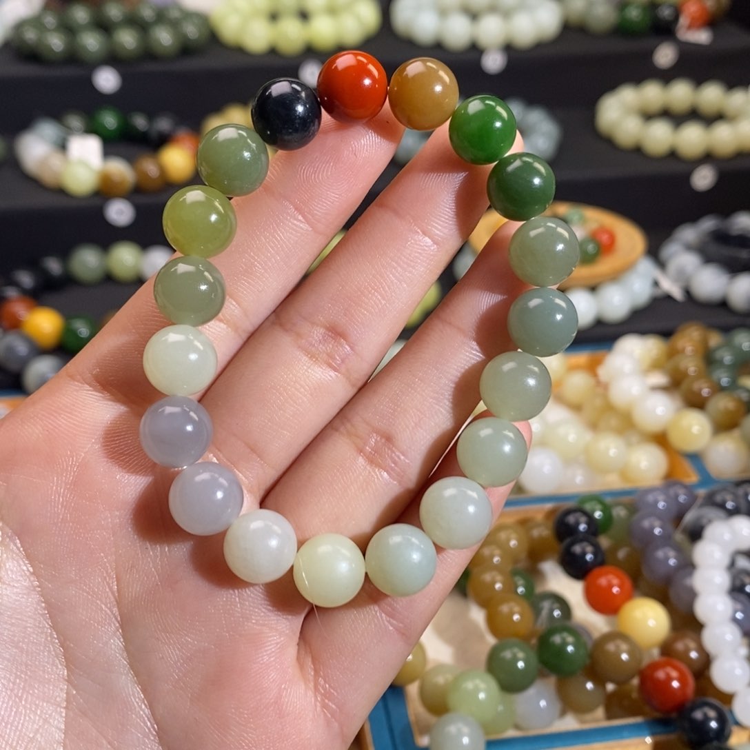 和田玉手串未镶嵌罗*W