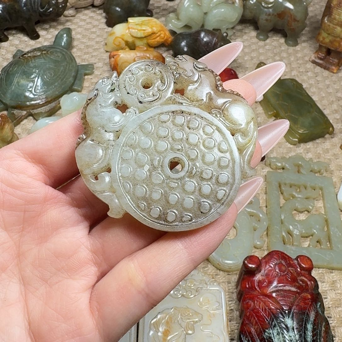 白玉菩提吊坠挂件