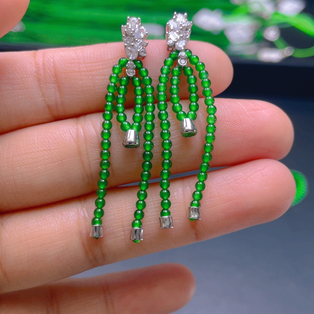 翡翠项链银S925镶嵌，1