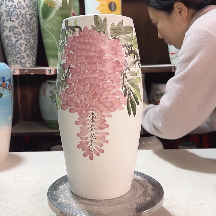 陶高33腰鼓紫藤新款新款陶瓷陶瓷