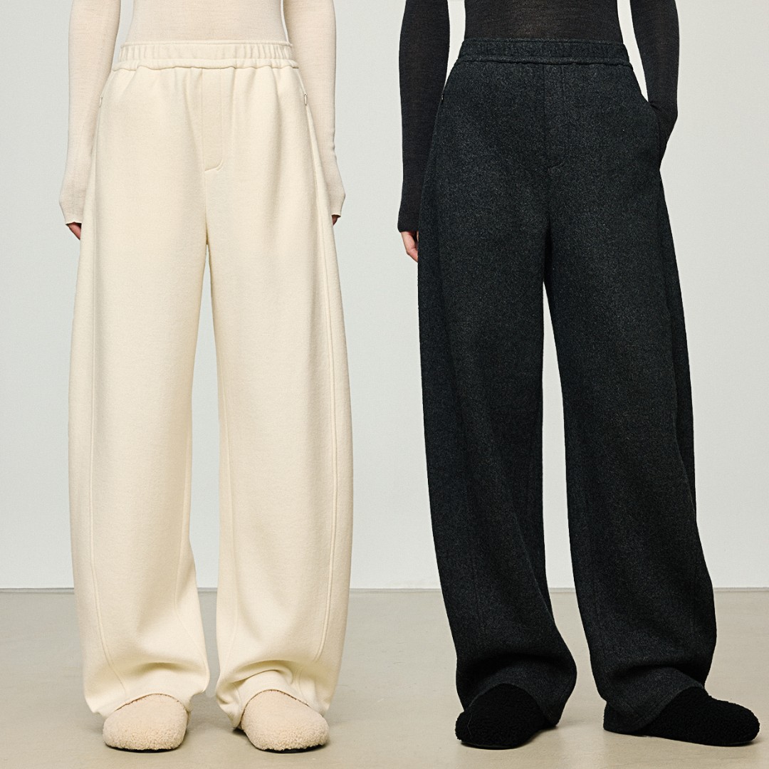 开间/口碑过冬神裤 舒弹易打理澳洲针织羊M苣温暖显瘦香蕉奶奶裤