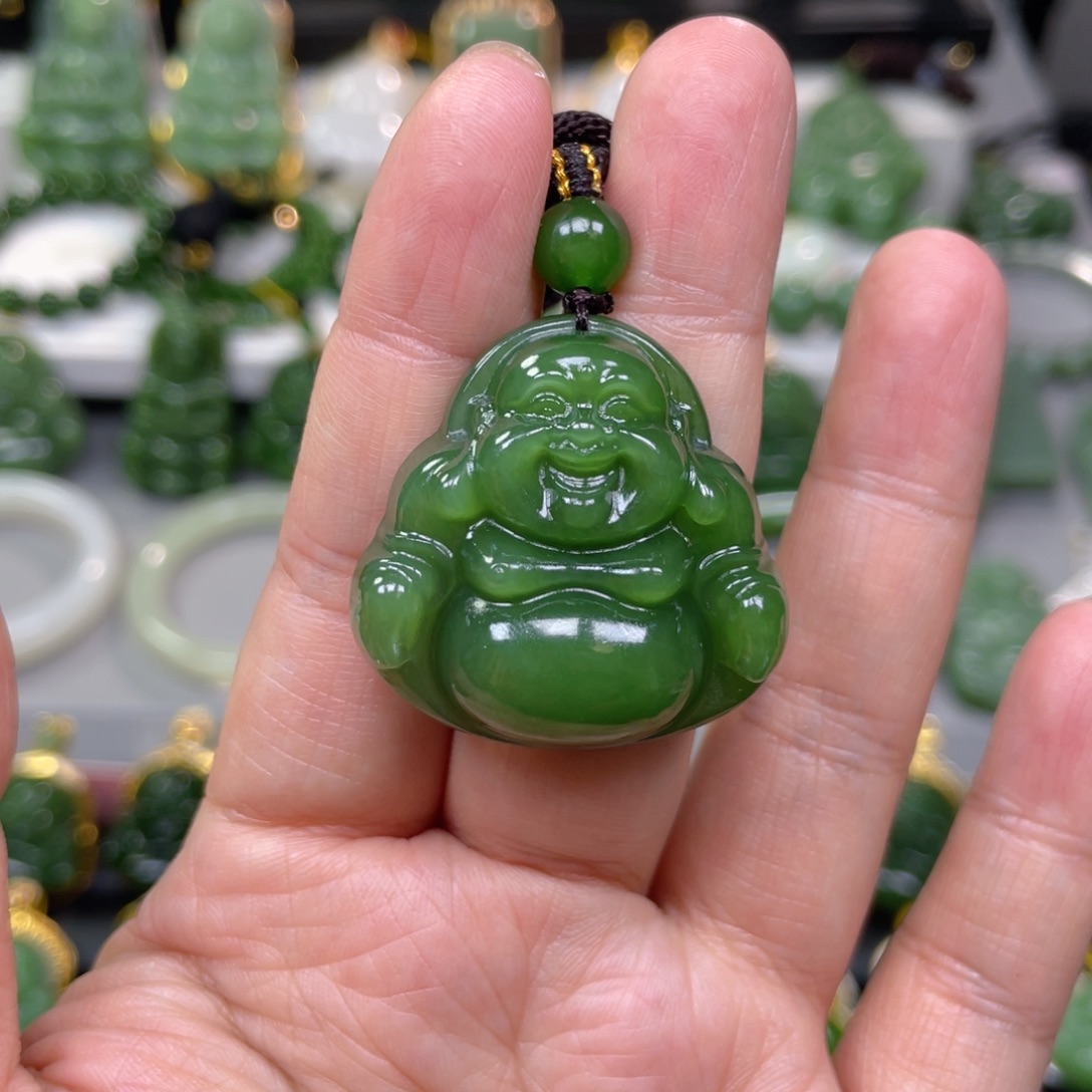 和田玉（碧玉）未镶嵌吊坠(不含链)