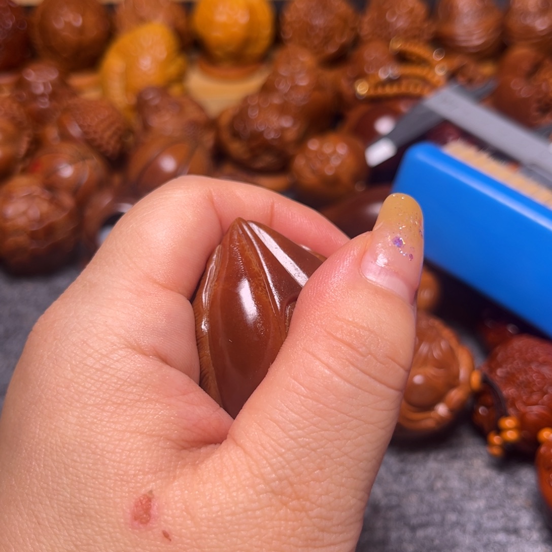 橄榄核吊坠纯手工四面