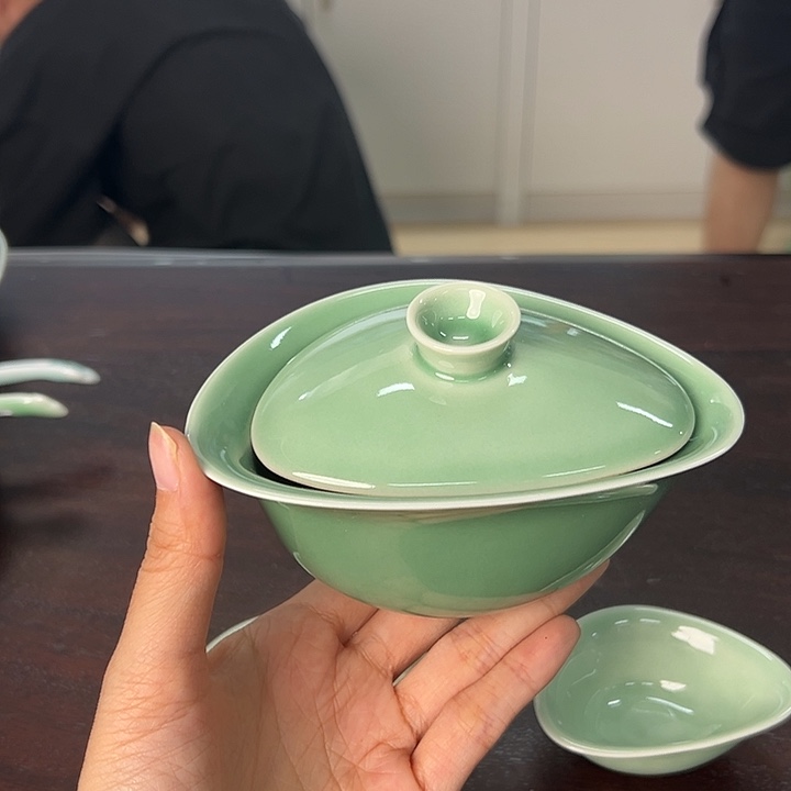 龙泉云间青瓷小米茶器