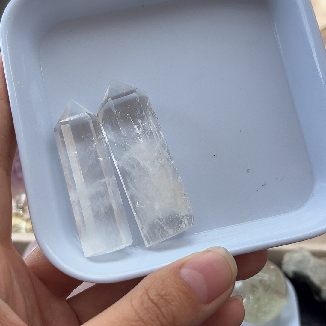 珠宝半成品未镶嵌水晶83白水晶柱