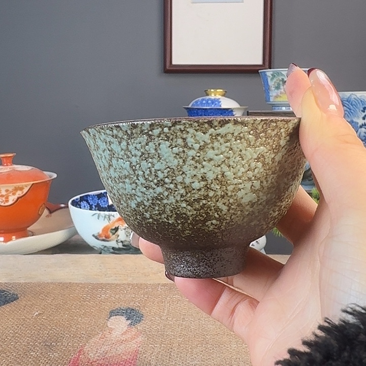 摆件景德柴烧多人茶杯