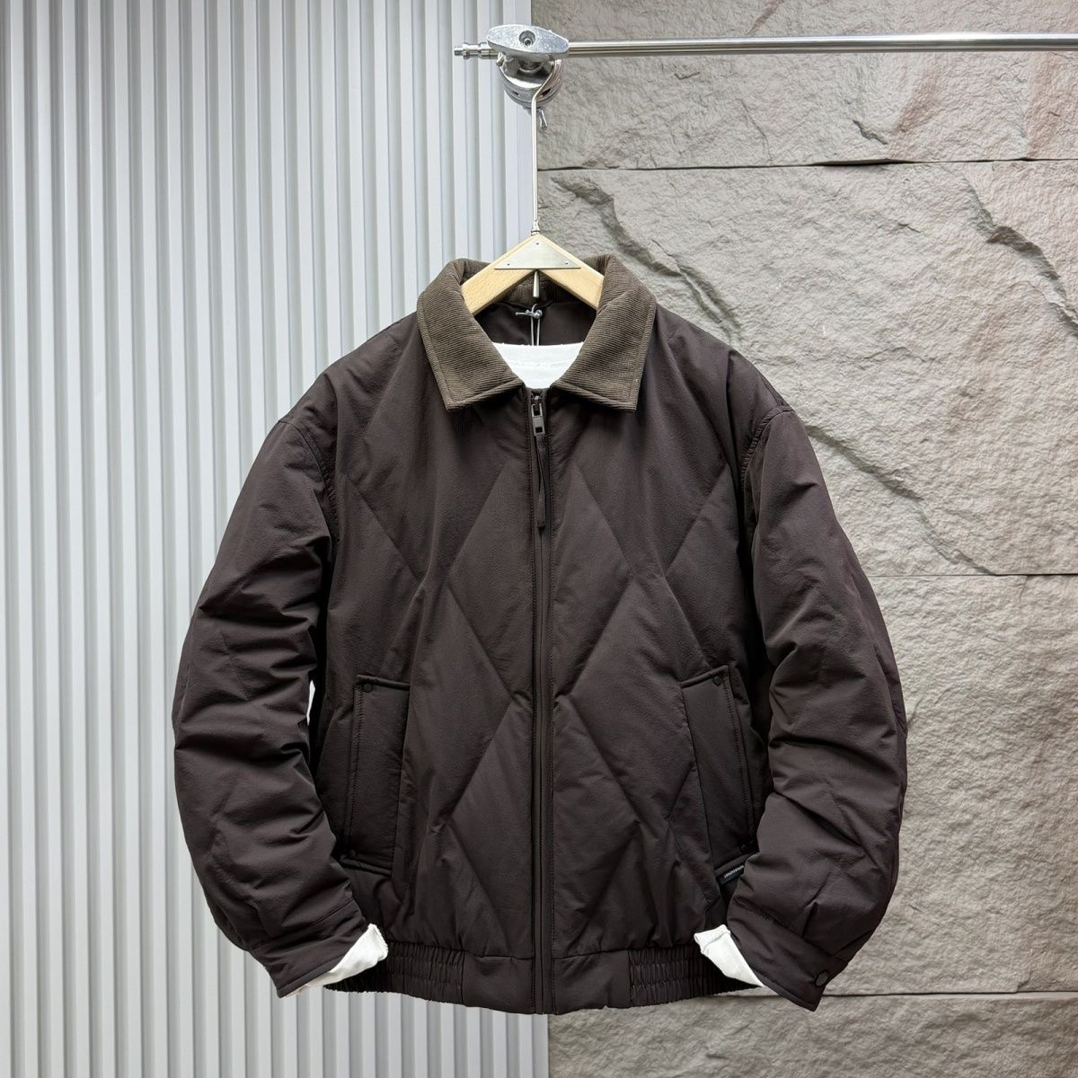 2025冬季新款韩版衬衫式轻薄羽绒服男时尚宽松翻领新款男式815