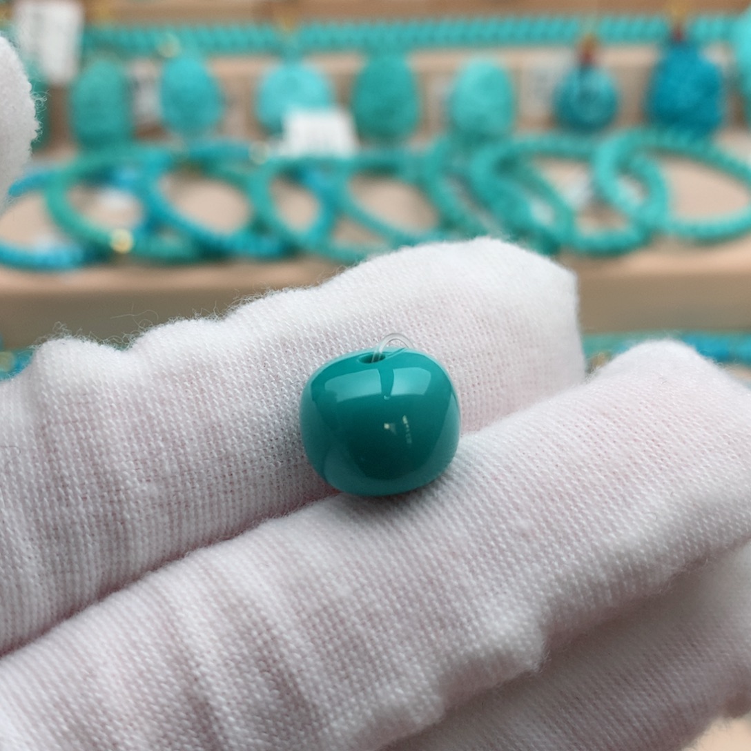 绿松石未镶嵌珠宝奇石11.6mm