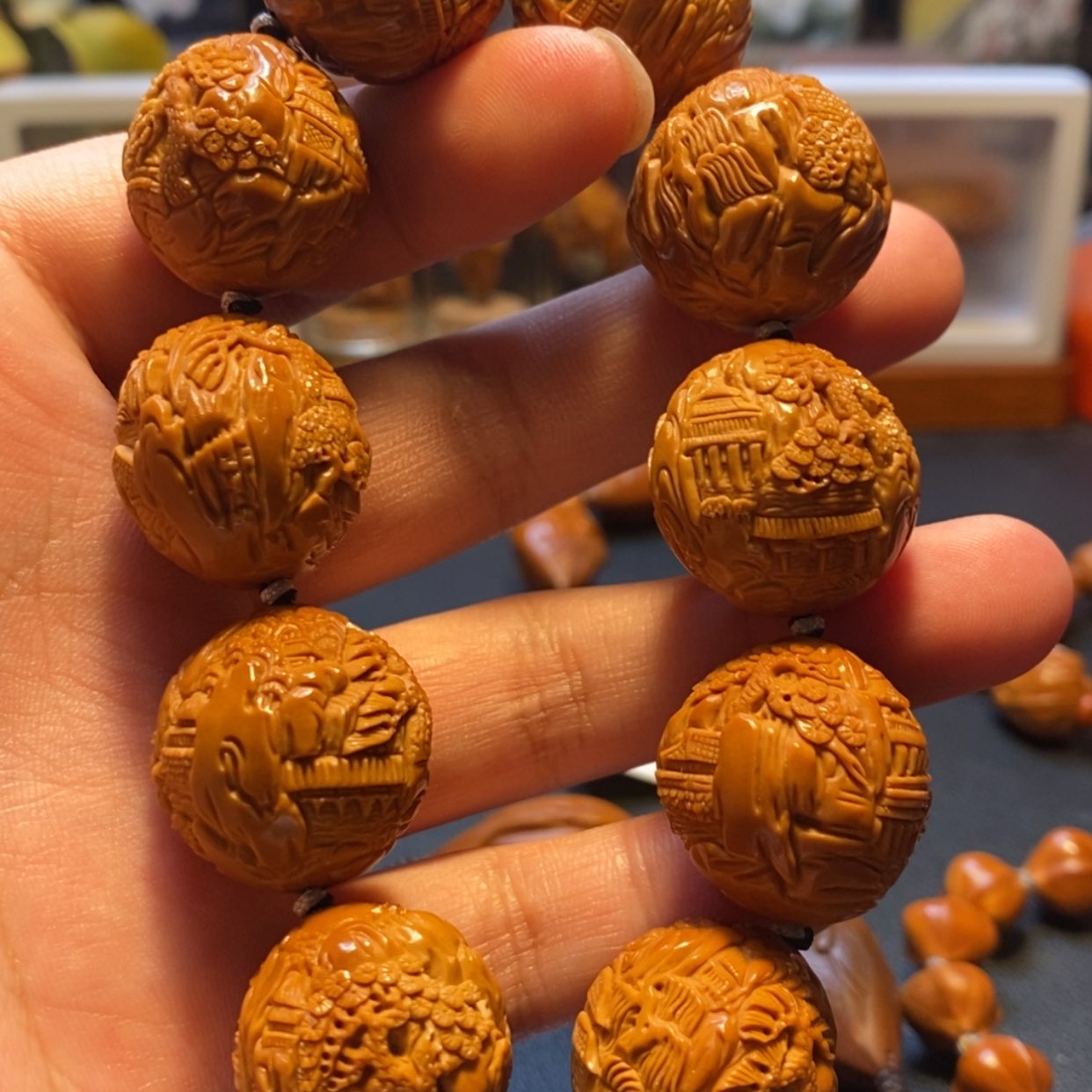 【闪购商品】橄榄核手串/手链苏工名家高货水晶核2.4苏州园林