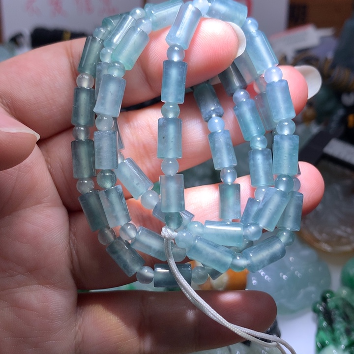 翡翠颈饰未镶嵌保真天然A货翡翠